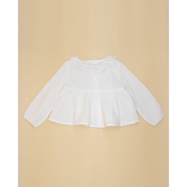 Blusa doble tela blanca de Fina Ejerique