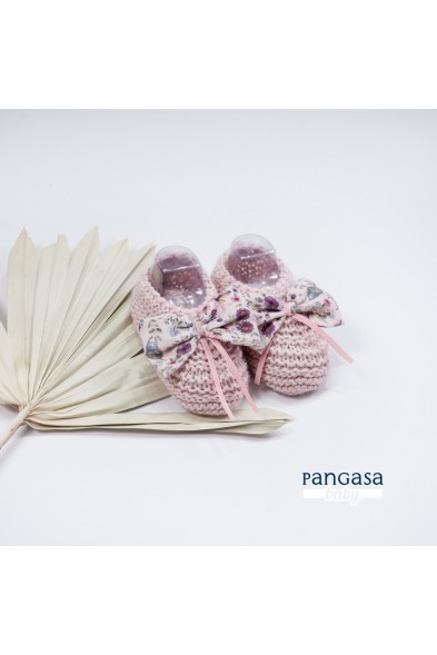 Zapato punto lazo rosa vintage de Pangasa