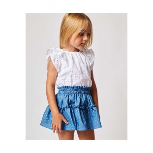 Falda Denim Flor Fina Ejerique
