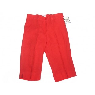 Pantalón pirata de lino rojo para niña Marca Sprint