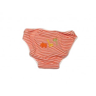 Culetín de rayas naranjas de algodón para bebé