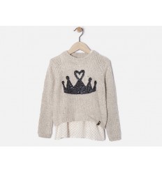 Jersey beige con camiseta para niña Marca IKKS