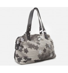 Bolso gris estampado de loneta para Junior Marca IKKS