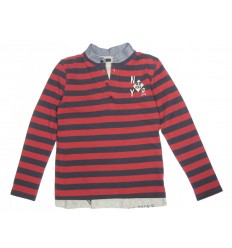 Camiseta doble de rayas y gris para niño Marca IKKS