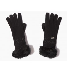 Guantes negros con pelo Marca IKKS para Junior