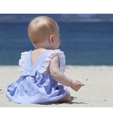 Vestido azul claro para bebé Marca Paz Rodríguez