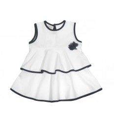 Vestido blanco de volantes de niña Marca Paz Rodríguez