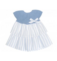 Vestido azul añil de Paz Rodríguez para niña