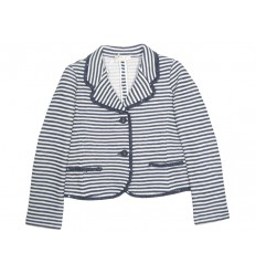 Americana en raya blanca y marino de Elsy para niña