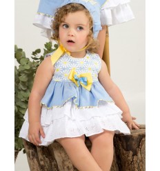 Jesusito y capota azul bordado de Marta y Paula de bebé