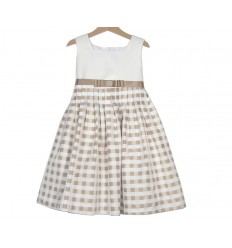 Vestido en tafetán de cuadros Marca Magnífica Lulú