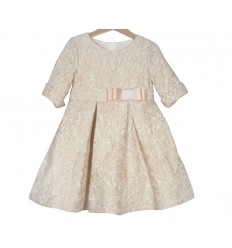 Vestido labrado rosa empolvado Marca Magnífica Lulú