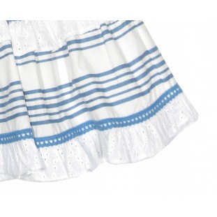 Vestido de rayas blanco y azul de niña de Marta y Paula