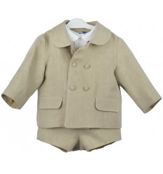 Conjunto de lino tostado y chaqueta para bebé de Sprint