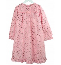 Camisón rosa de cuadros y flores marca Room Seven