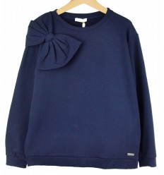 Sudadera azul marino con lazo para teens de Meilisa Bai