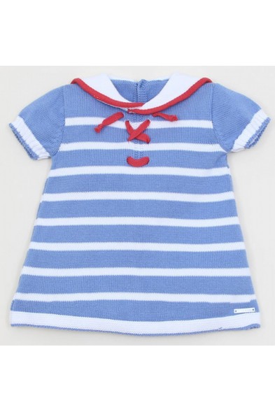 Vestido marinero de punto para bebita de Pangasa Baby